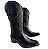 Bota Texana Touro Sentad Sol Estampa Jacar Black Bico Fino - Imagem 1