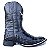 Bota Texana Estampa Avest Preto Bico Quadrado - Imagem 2