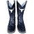 Bota Texana Estampa Avest Preto Bico Quadrado - Imagem 4