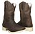 Bota Texana Pro Café Sola Marfim Bico Quadrado - Imagem 1