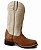 Bota Texana Estampa Avest Camel Cano Asa Bico Quadrado - Imagem 4