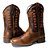 Bota Texana Ferradura Farpada Bico Quadrado - Imagem 1