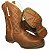 Bota Texana Xadrez Camel Sola Jump Bico Quadrado - Imagem 3