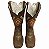 Bota Texana Brown Asteca Sola Café Bico Quadrado - Imagem 4