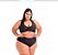 Sunquini Plus Size Lycra Franzido No Busto Preto - Imagem 1