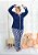 Pijama Aberto Feminino Chic Luxo Inverno Plus Size  46 Ao 60 - Imagem 4