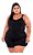 Pijama Feminino Plus Size Preto G1 Ao G3 - Imagem 2