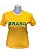 Camiseta Blusinha Feminina Brasil Estampada Strass Decorada - Imagem 1