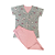 Pijama Meia Manga Feminino Adulto Cinza Pescador - Lily Pijamas - Imagem 1