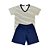 Pijama Meia Manga Masculino Infantil Camisa Listrada - Lily Pijamas - Imagem 1