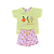 Pijama Meia Manga Infantil Feminino Estampa Bananinha, Short Curto - Lily Pijamas - Imagem 1