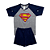 Pijama Super Homem Masculino Adulto Cinza - Lily Pijamas - Imagem 1