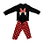 Pijama Infantil Minie Feminino Longo e Calça Comprida Preto e Vermelho - Lily Pijamas - Imagem 1
