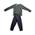 Pijama Infantil Masculino Longo Grafite Listrado - Lily Pijamas - Imagem 1