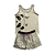 Pijama Infantil Feminino Short Doll Regata Marfim Pandinha - Lily Pijamas - Imagem 1