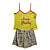 Pijama Short Doll Feminino Adulto com Alça Amarelo - Lily Pijamas - Imagem 1