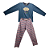 Pijama Longo Adulto Feminino Bordado Nuvem - Lily Pijamas - Imagem 1