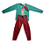 Pijama Longo Infantil Feminino Lhama com Tapa Olhos - Lily Pijamas - Imagem 1
