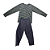 Pijama Infantil Masculino Longo Cinza Escuro Listrado - Lily Pijamas - Imagem 1