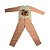 Pijama Infantil Feminino Longo Filhotinhos cor Salmão - Lily Pijamas - Imagem 1