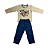 Pijama Infantil Feminino Longo Filhotinhos cor Azul Petróleo - Lily Pijamas - Imagem 1