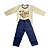Pijama Infantil Feminino Longo Filhotinhos Azul Escuro - Lily Pijamas - Imagem 1