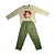 Pijama Longo Adulto Feminino Moletinho Verde Folha Seca - Lily Pijamas - Imagem 1
