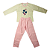 Pijama Longo Adulto Feminino Moletinho cor Rosa Claro - Lily Pijamas - Imagem 1