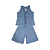 Pijama Aberto Feminino Adulto Azul com Estampa de Coração - Lily Pijamas - Imagem 1