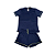 Pijama Adulto Feminino Meia Manga Azul Escuro - Lily Pijamas - Imagem 1