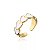 Anel Semijoia Coração colorido banho Ouro 18k ajustável - Imagem 6