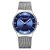 Relógio Feminino Curren Analógico 8304 - Prata e Azul - Imagem 1