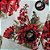 Cortina Floral  2,60 x 4,00m Bege com vermelho Belle Star - Imagem 5