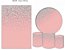 Painel Redondo Sublimado  Rosa Com Glitter + Trio de Cilindros Veste Fácil + Painel Lateral - Imagem 1
