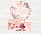 Painel Redondo Sublimado Floral + Trio de Cilindros Veste Fácil - Imagem 1