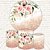Painel Redondo Sublimado Floral Glitter + Trio de Cilindros Veste Fácil - Imagem 1