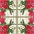 Suplat 8 Capas + 8 Bases Mdf + 8 Guardanapos Floral Estampa Natal - Imagem 3