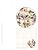 Suplat 8 Capas + 8 Bases Mdf + 8 Guardanapos Floral Rosa e Branco - Imagem 2