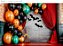 Fundo Fotográfico Halloween Morcegos Balões metalizados - Imagem 1