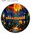 Painel Festa Redondo Sublimado Halloween Vila - Imagem 1