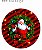 Painel Festa Redondo Sublimado Natal Papai Noel - Imagem 1