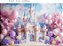 Fundo Fotográfico Balões Castelo Azul e Rosa - Imagem 1