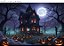 Fundo Fotográfico  Mansão Luar Halloween - Imagem 1