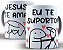 Caneca Flork Eu te Suporto 325 Ml De Porcelana - Imagem 1