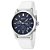 Relógio Masculino Donna Karan New York 1476 Branco Fundo Azul - Imagem 1
