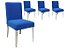 Capa de Cadeira Azul Escuro Kit 4 Unidades - Imagem 1