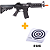 RIFLE AIRSOFT CM505 M4 RAS II M4A1 AEG + ALVOS - Imagem 1