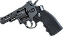 REVOLVER DE PRESSÃO WINGUN METAL 701 4POL CO2 4,5mm + MALETA PLÁSTICA PRETA - ROSSI - Imagem 3