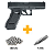 PISTOLA AIRGUN GLOCK G17 4.5 SLIDE METAL BLOW BACK - UMAREX - Imagem 1