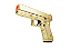 Pistola Airsoft de Mola VG GK-V20 Gold Metal 6mm - Imagem 2